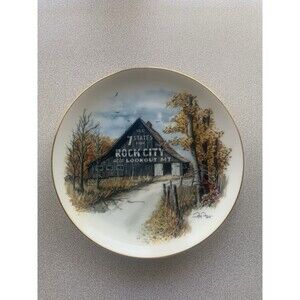 Vintage Rock City Barn Plate Ray Day 1986 Once Upon a Barn Series 2nd of 4